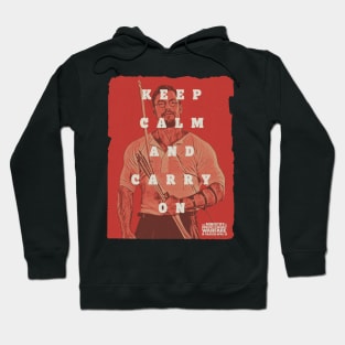 keep calm and carry on red alan ritchson Hoodie